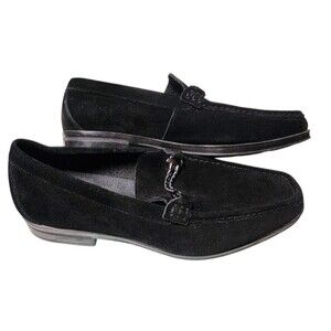 Stacy Adams Black Suede 'Neville' Loafers Size 9.5